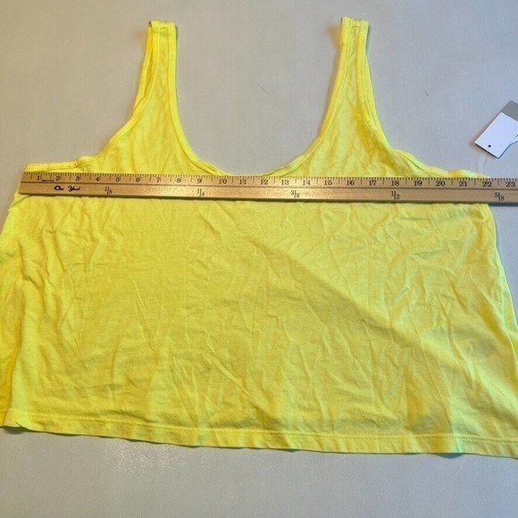 BP Neon Yellow Tank Top Sleeveless Casual Crop‎ Top Women's Size 2X - Picture 7 of 10